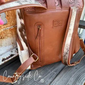 Mesa Cowhide Backpack- BLACK