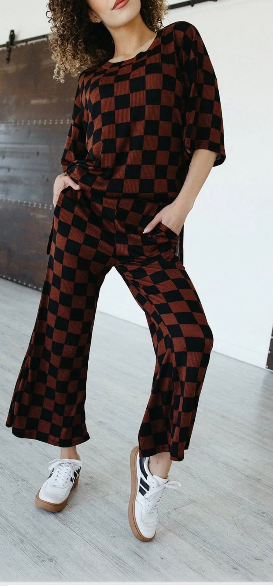 Ribbed Checkered set