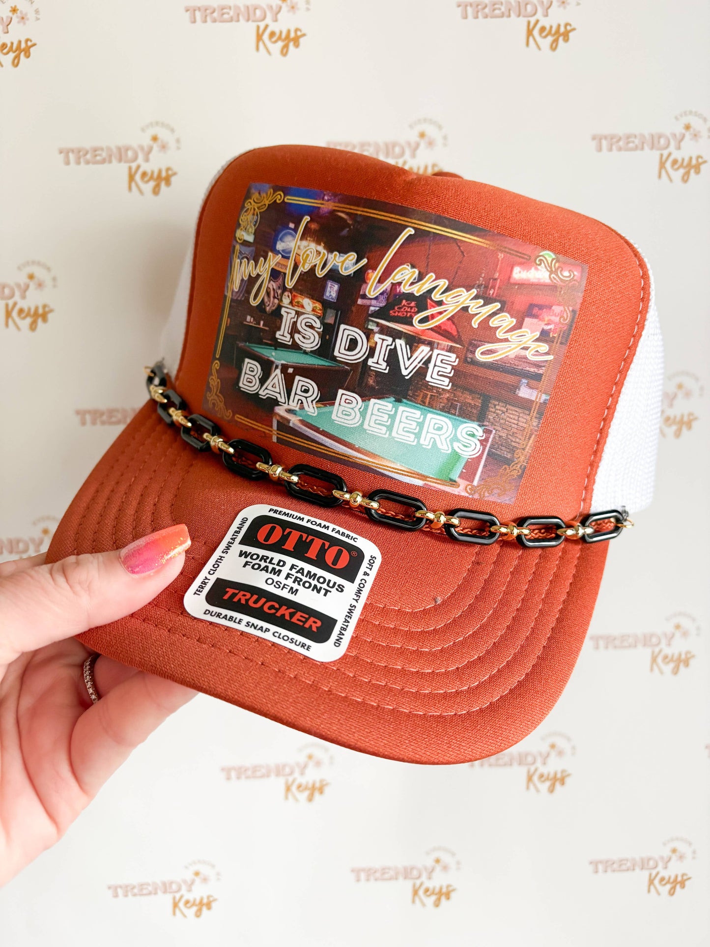 Dive Bar Beers Trucker Hat: No Chain