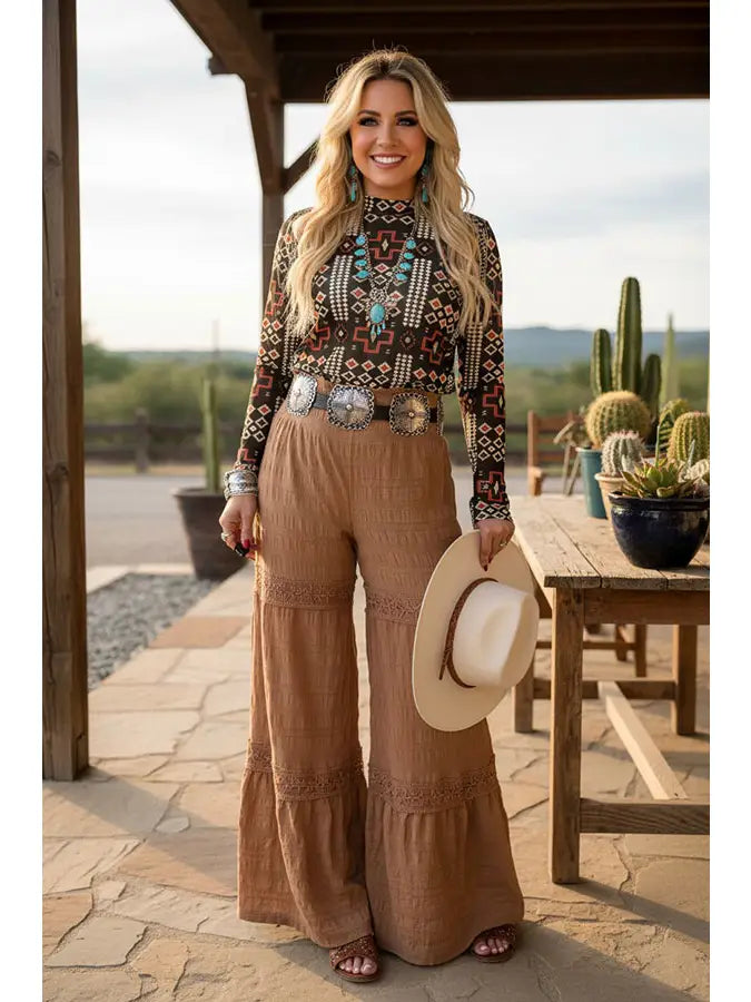 Aztec Mesh Top