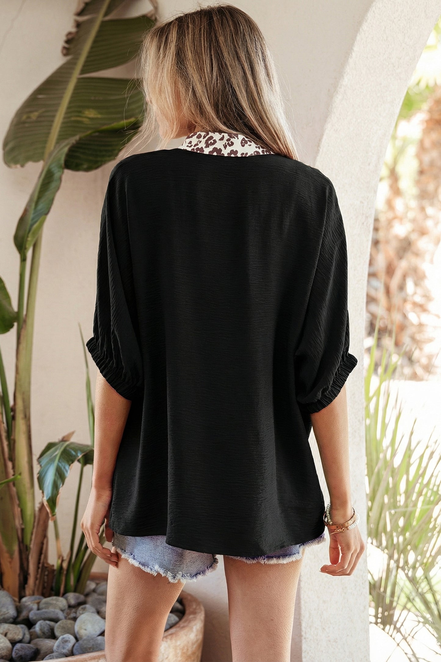 Leopard dolman blouse