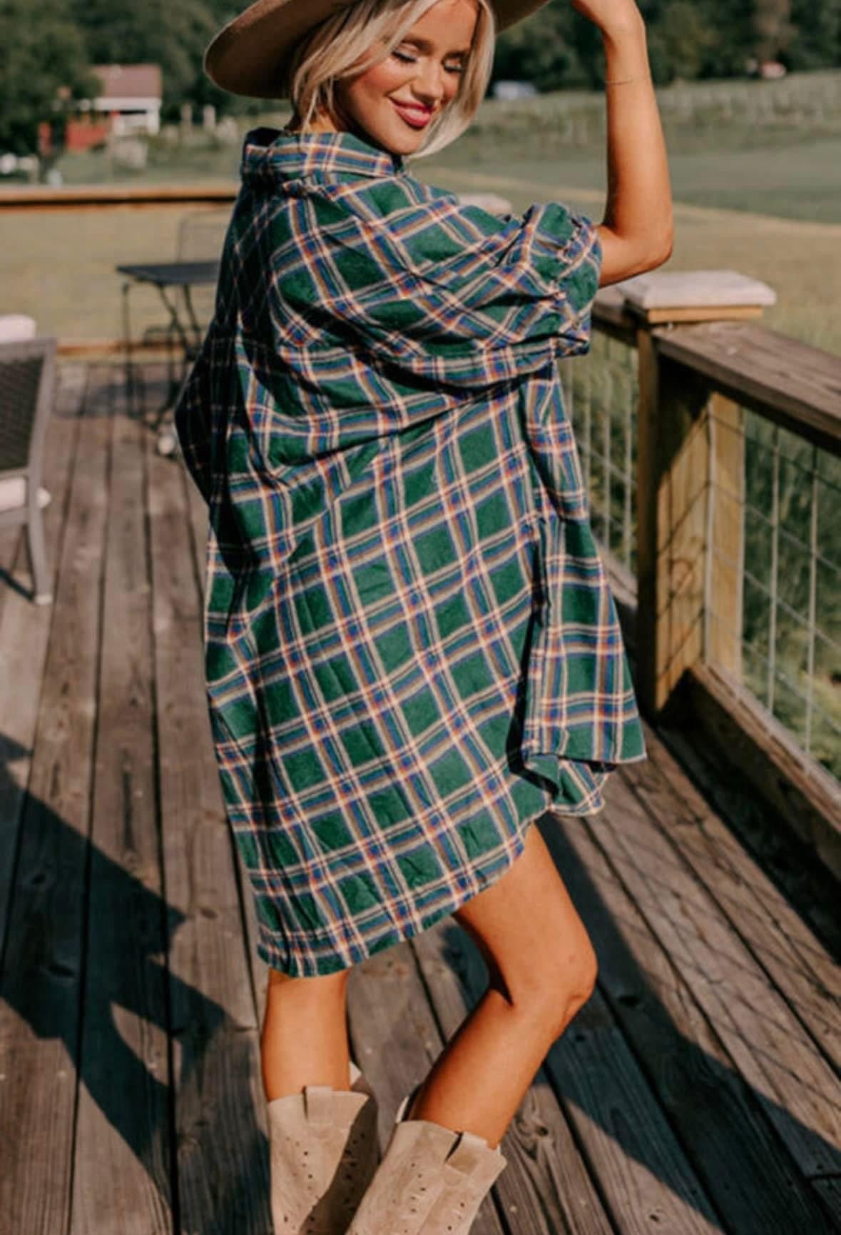 Crop sleeve flannel
