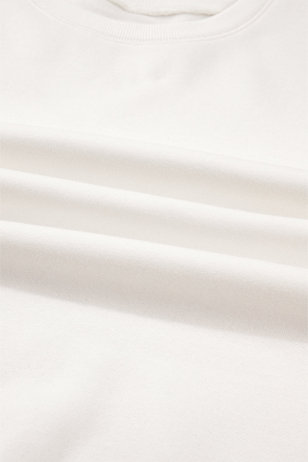 White Colorblock Patchwork Drop Shoulder Pullover Casual Shorts Outfit