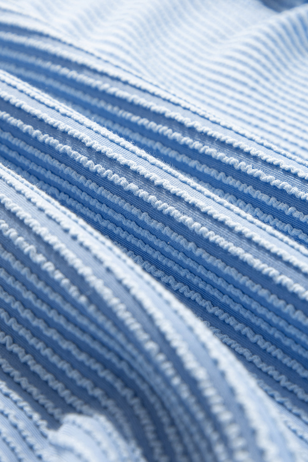 Mist Green Corded Bishop Sleeve Pullover and Ruffle Mini Skirt Set