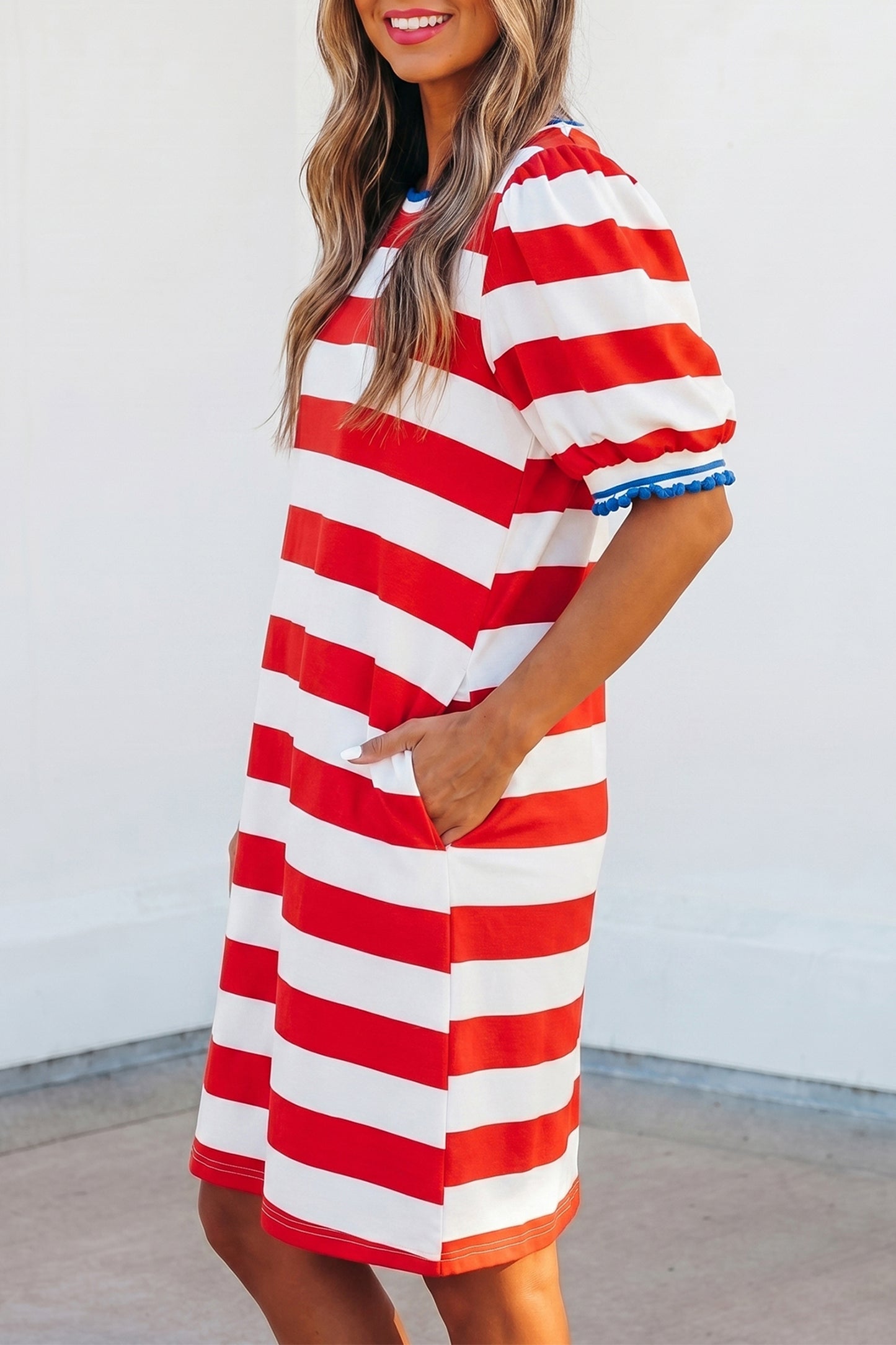 Red, white & blue Mini Dress