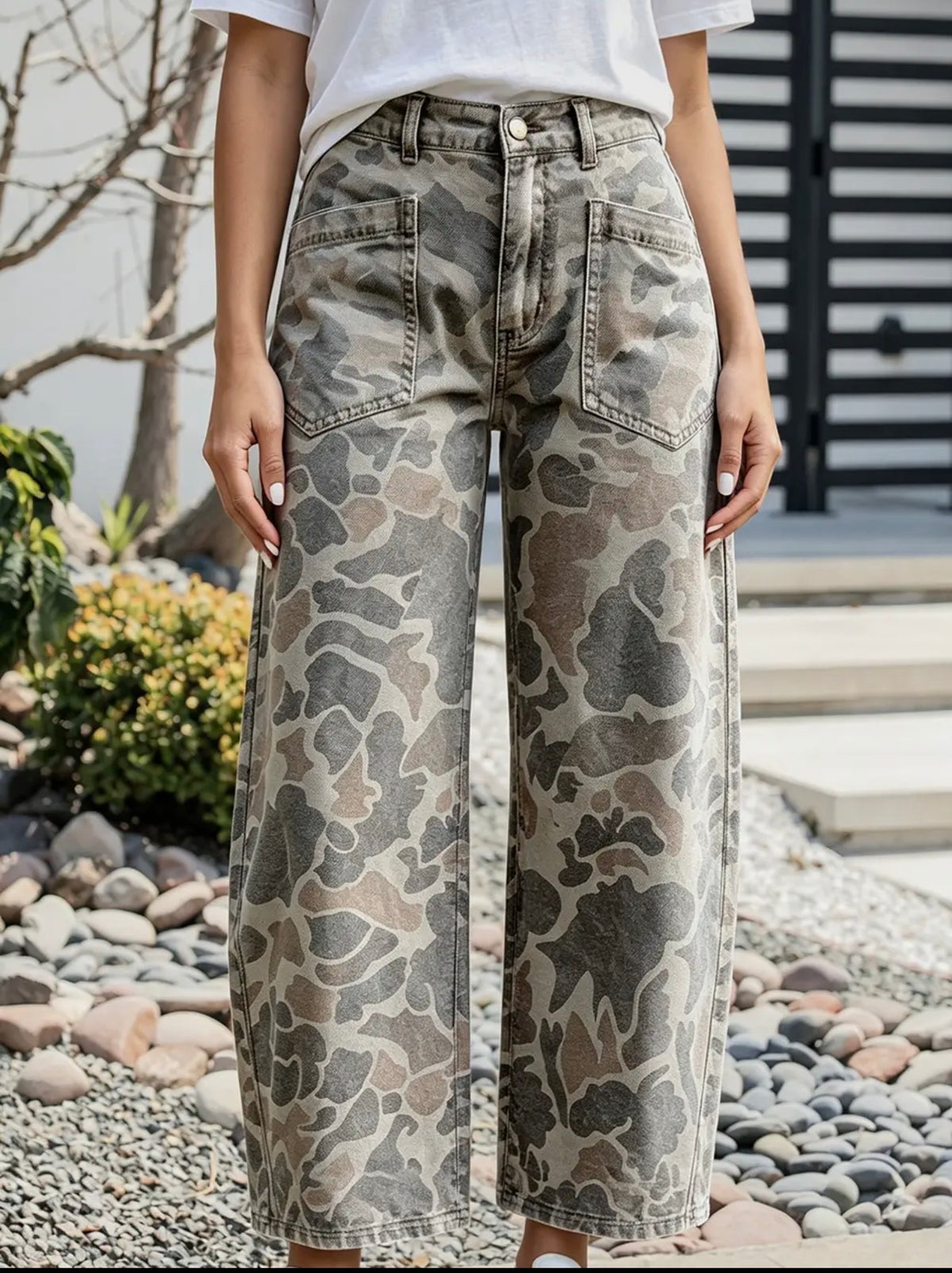 Camo Ankle Jeans