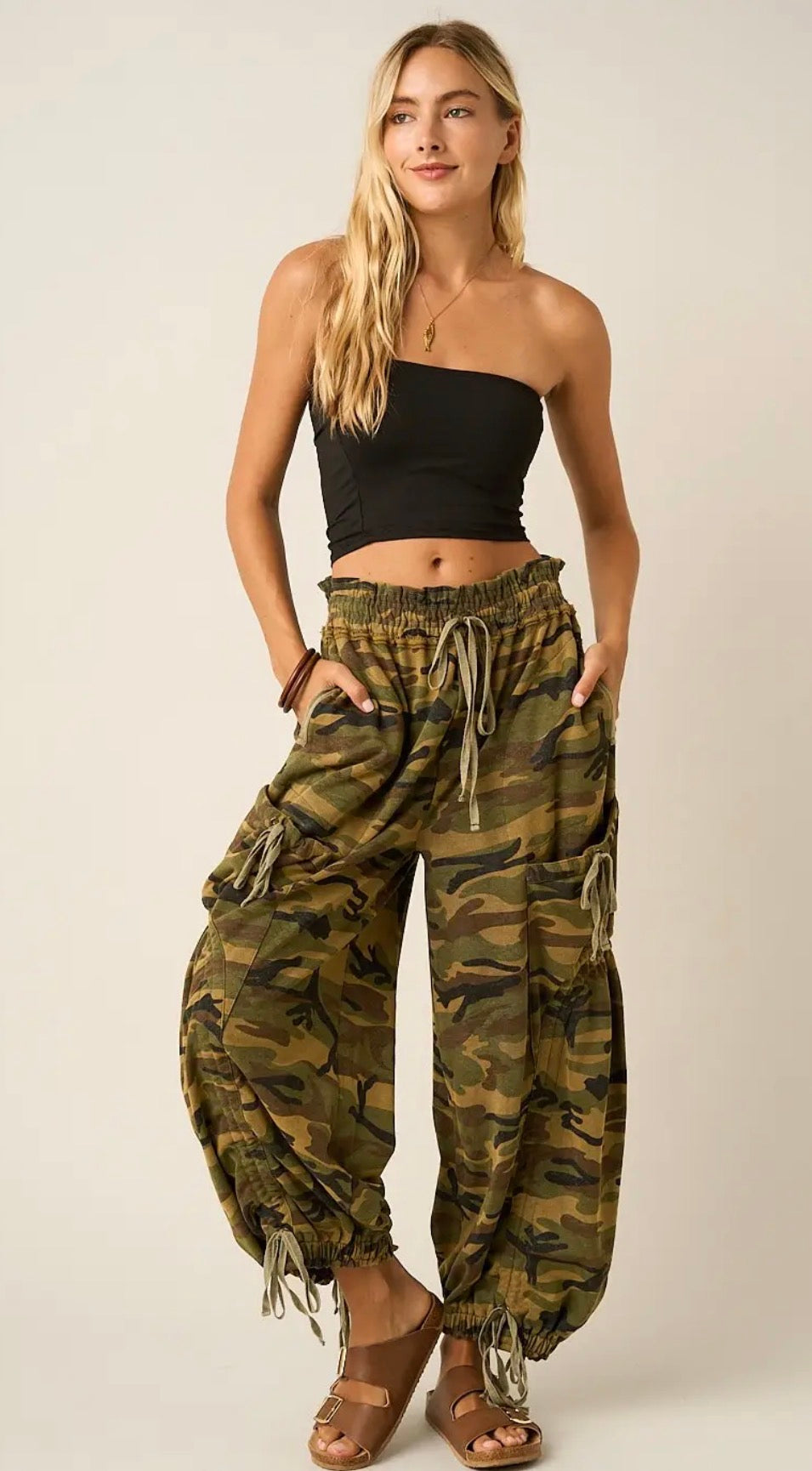 Camo parachute pants