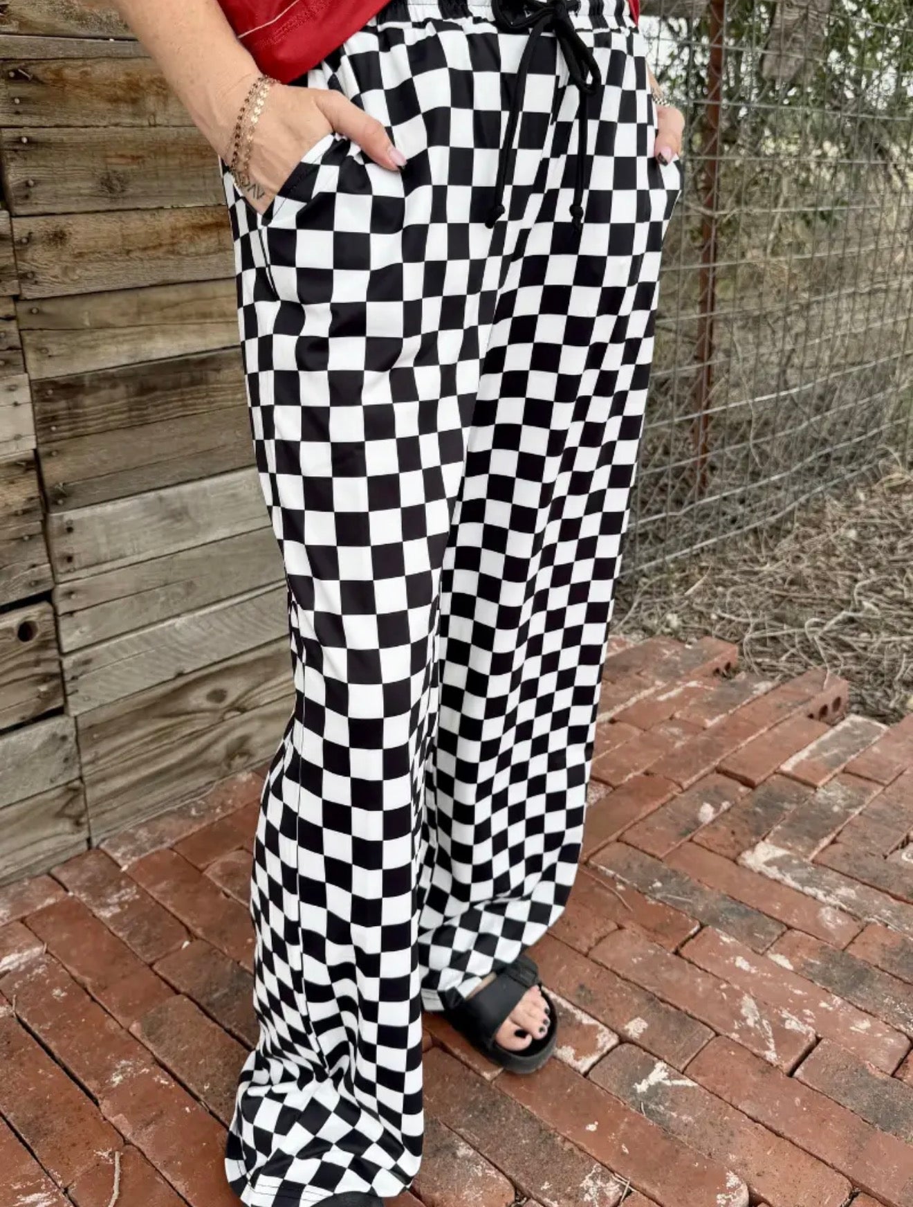(PREORDER) Race Track checkered lounge pants-REG & PLUS SIZE