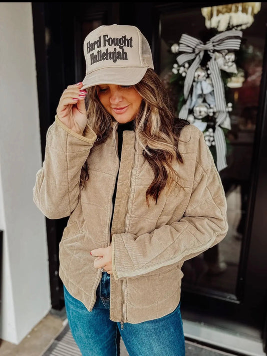 Hard Fought Hallelujah trucker hat