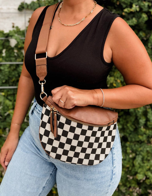 Checkered crossbody