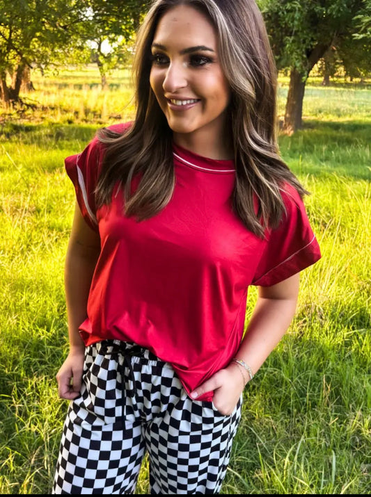 (PREORDER) Race Track checkered lounge pants-REG & PLUS SIZE