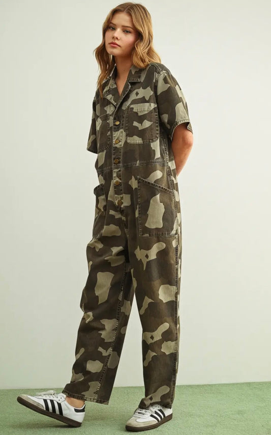 (PREORDER) Camo Utility Jumpsuit