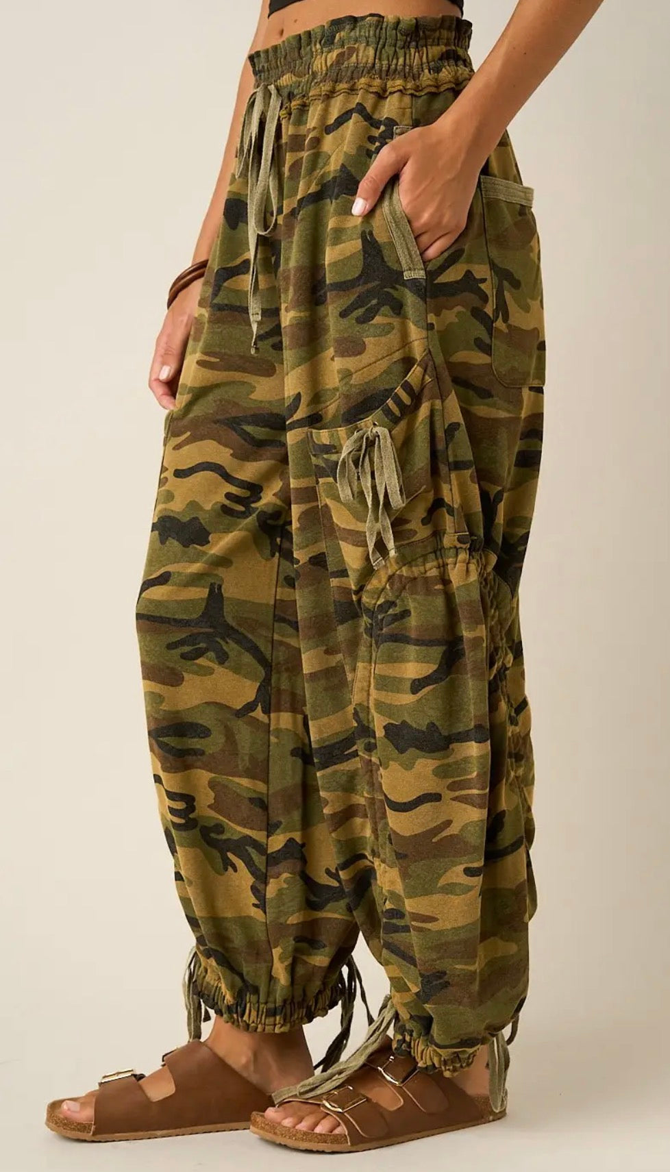 Camo parachute pants