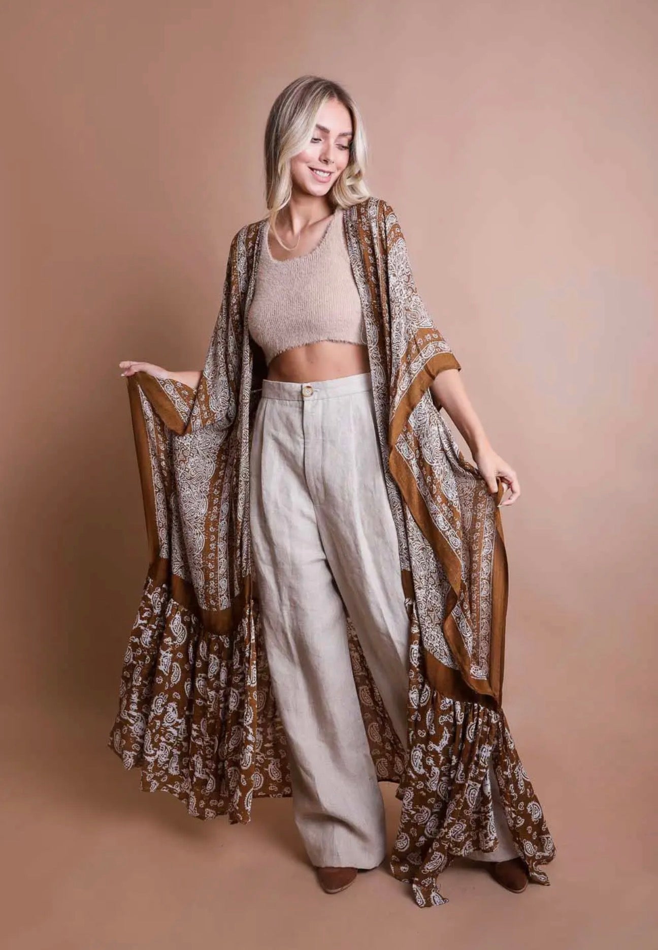 Paisley Free Flow Kimono