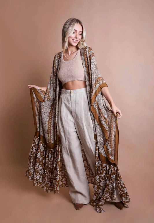 Paisley Free Flow Kimono
