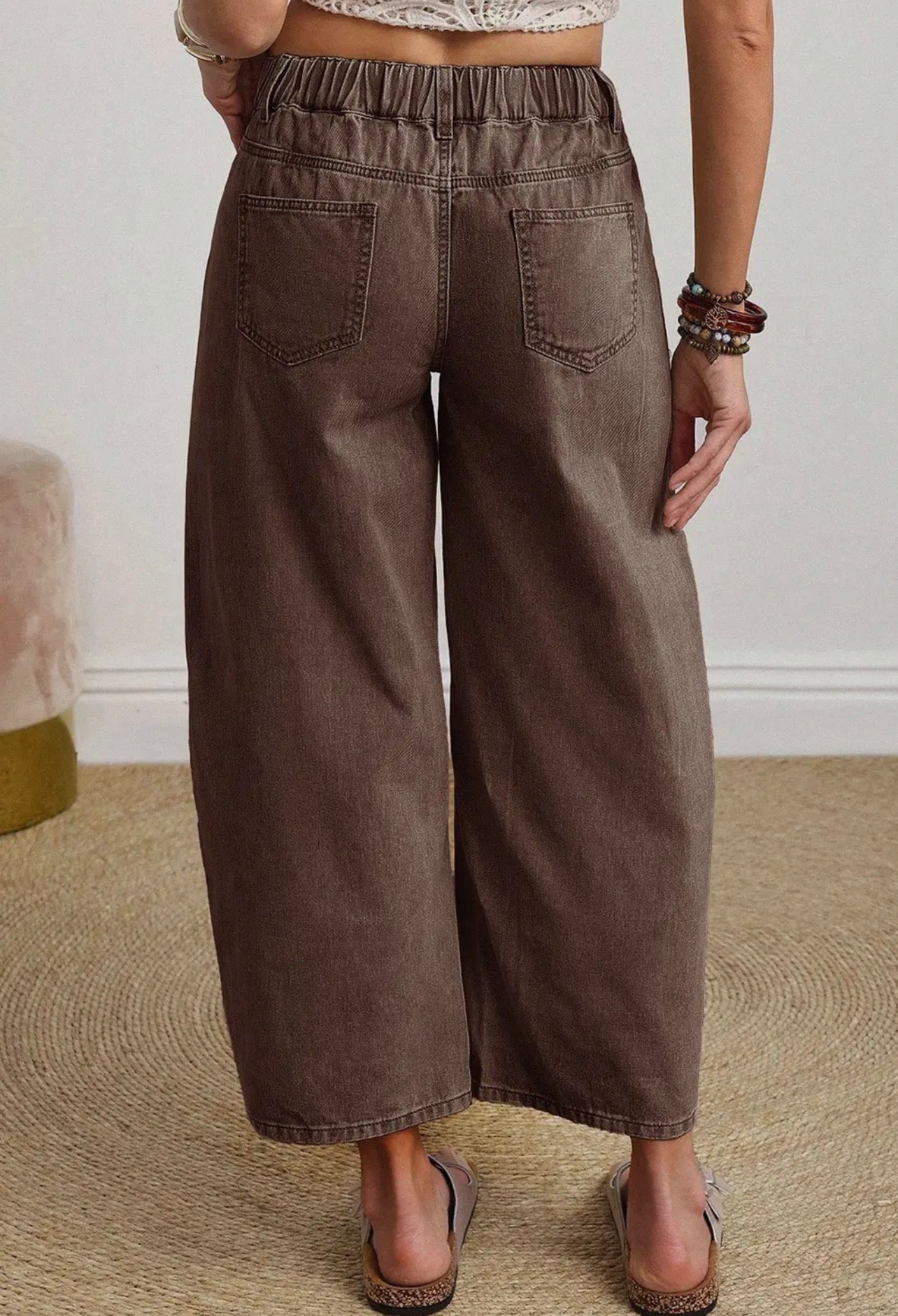 Coffee Break Ankle Barrel Jean **Preorder **