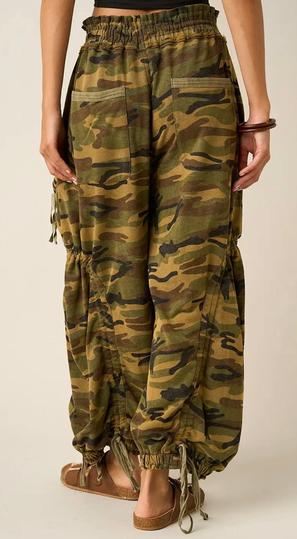 Camo parachute pants