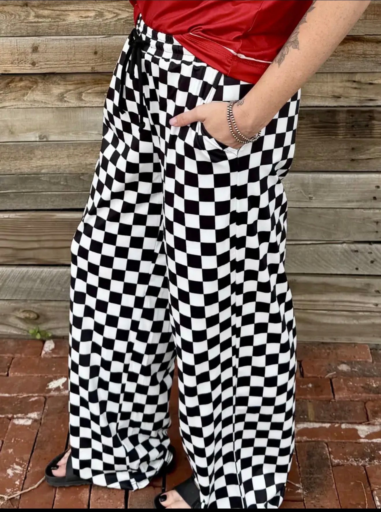 (PREORDER) Race Track checkered lounge pants-REG & PLUS SIZE