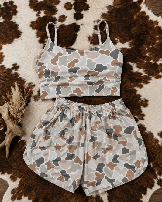 Vintage Camo short set