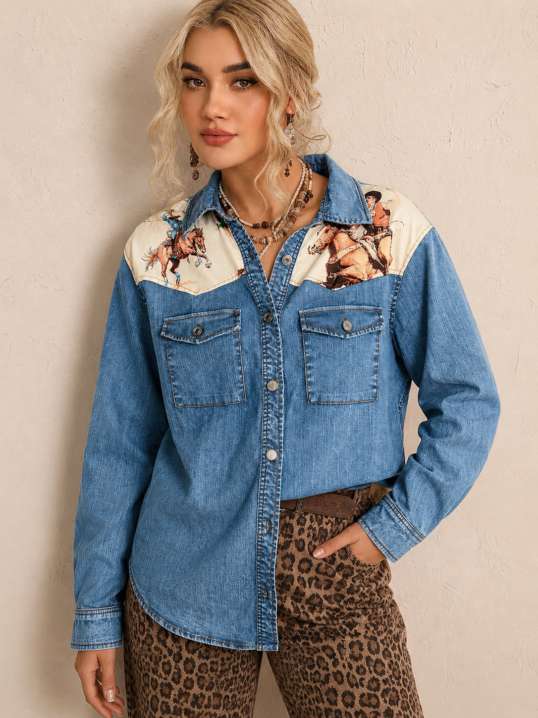 Rider in the Sky Denim Button up
