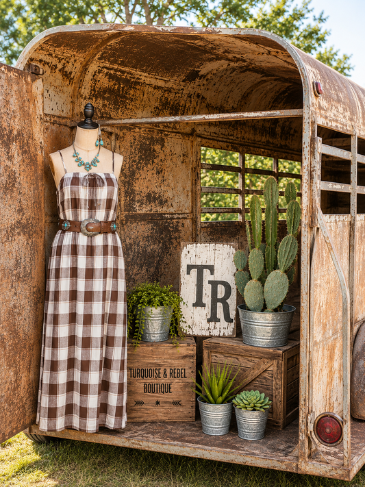 Gingham Maxi dress