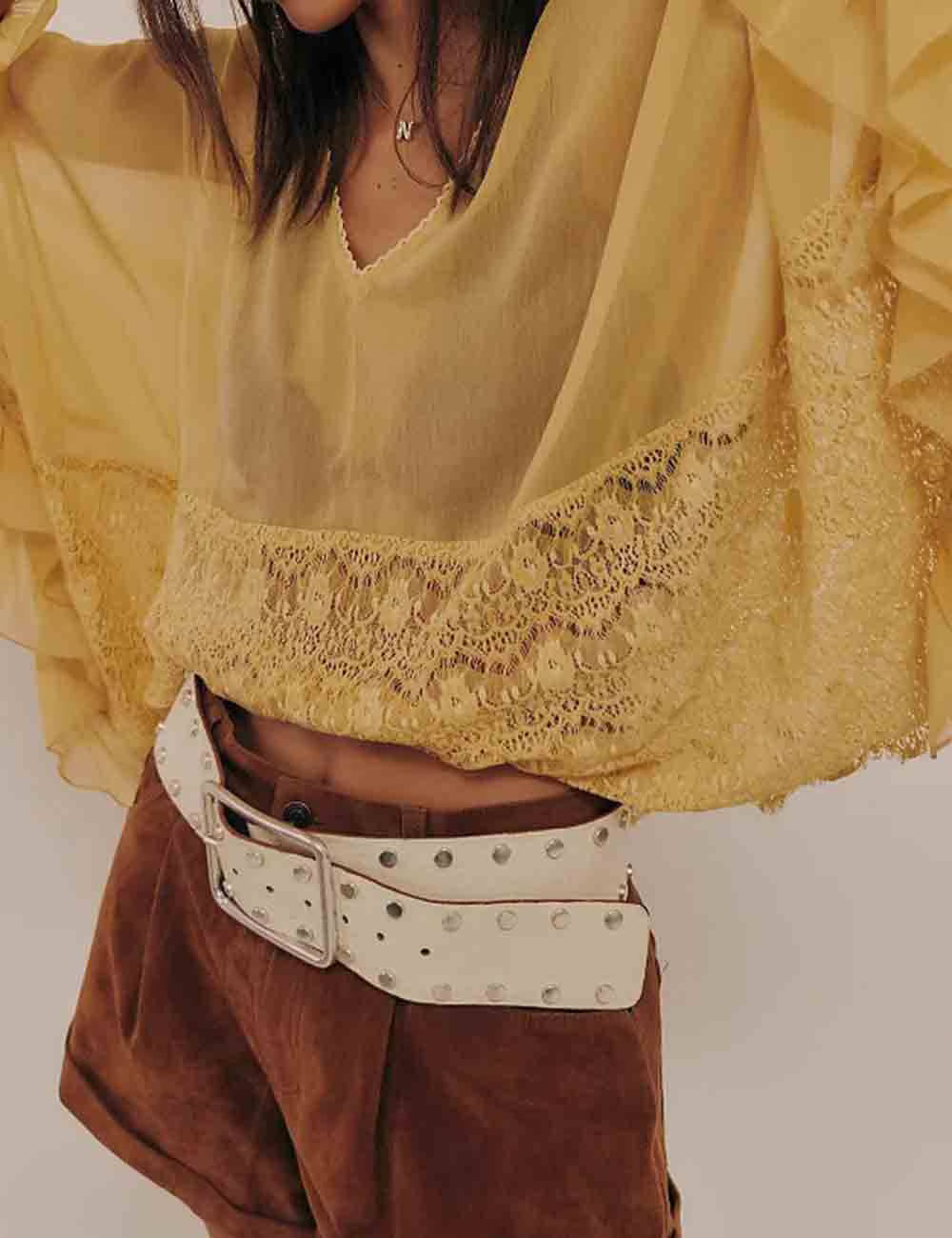 Lace Bat wing blouse