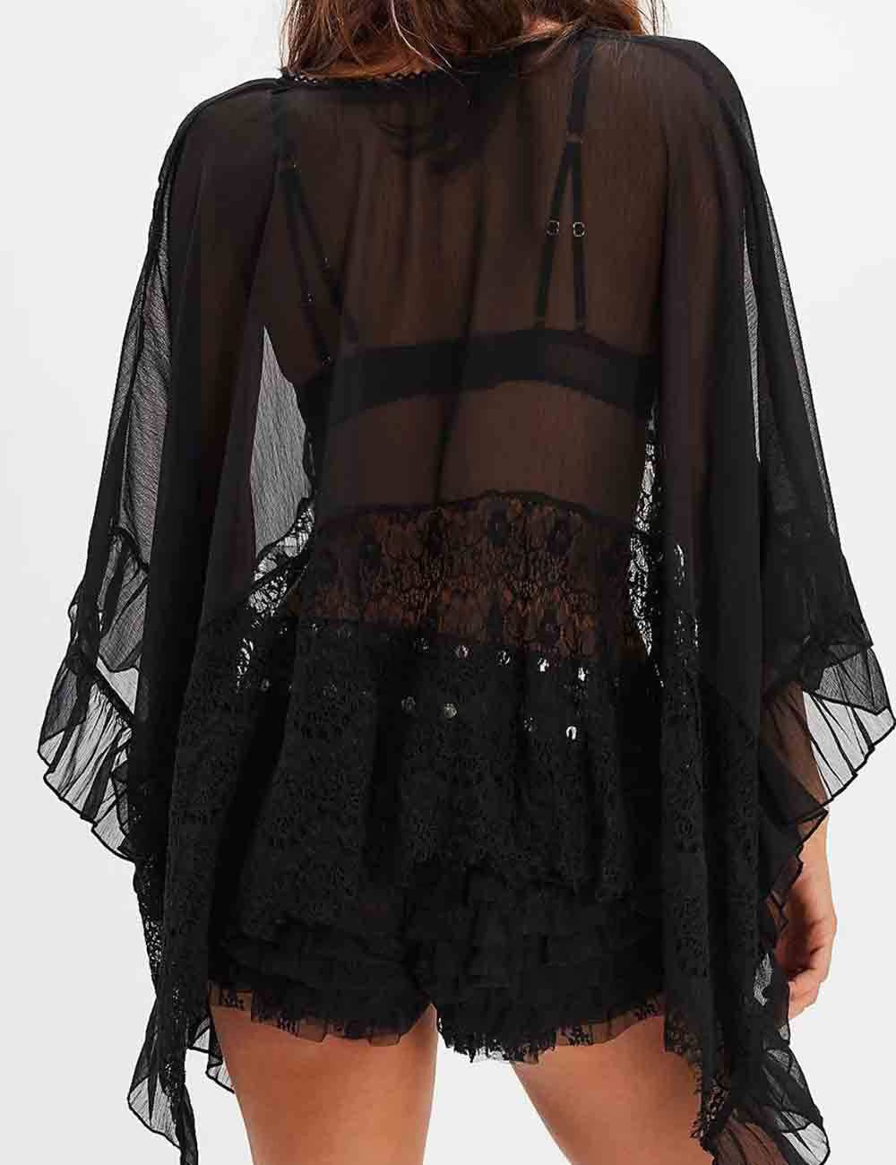Lace Bat wing blouse