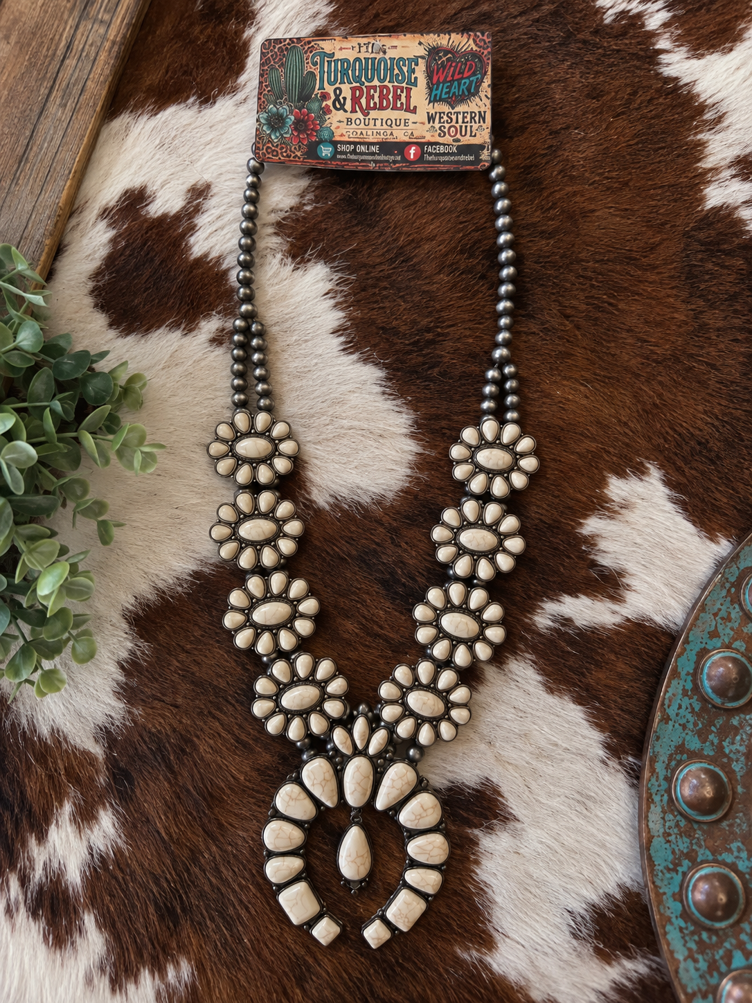 Squash blossom necklace- 2 color options