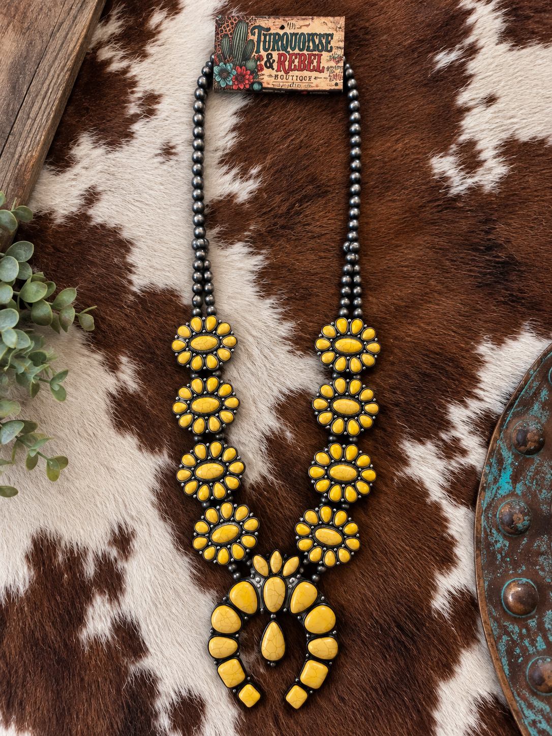 Squash blossom necklace- 2 color options