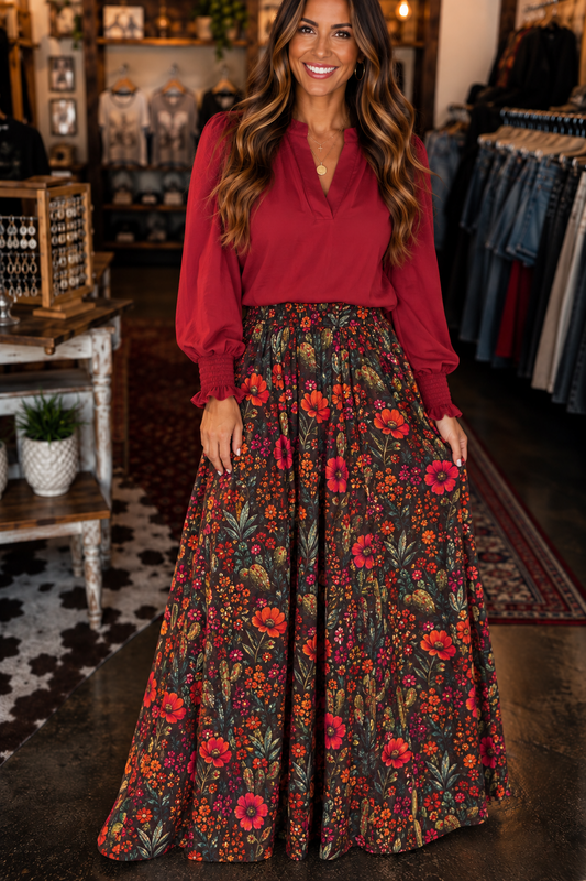 CANYON CALL TOP - RUSTY RED