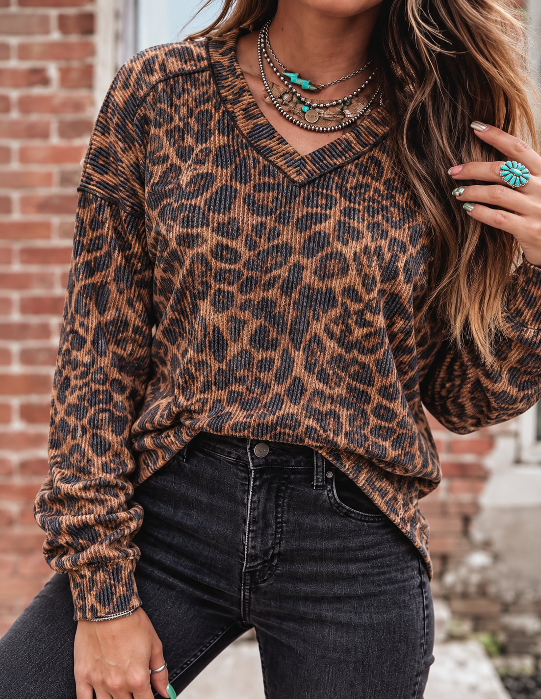 Wild about You V-neck top