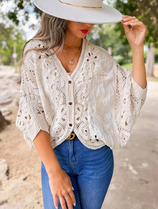 The Wildflower Lace Crochet Blouse