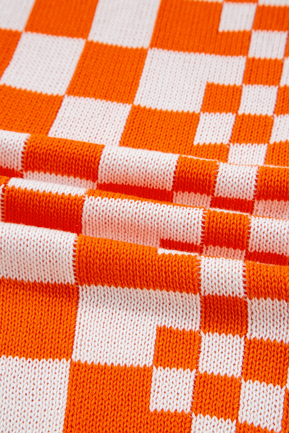 Brown Checkered Open Front Drop Shoulder Cardigan