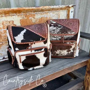 Mesa Cowhide Backpack- BLACK
