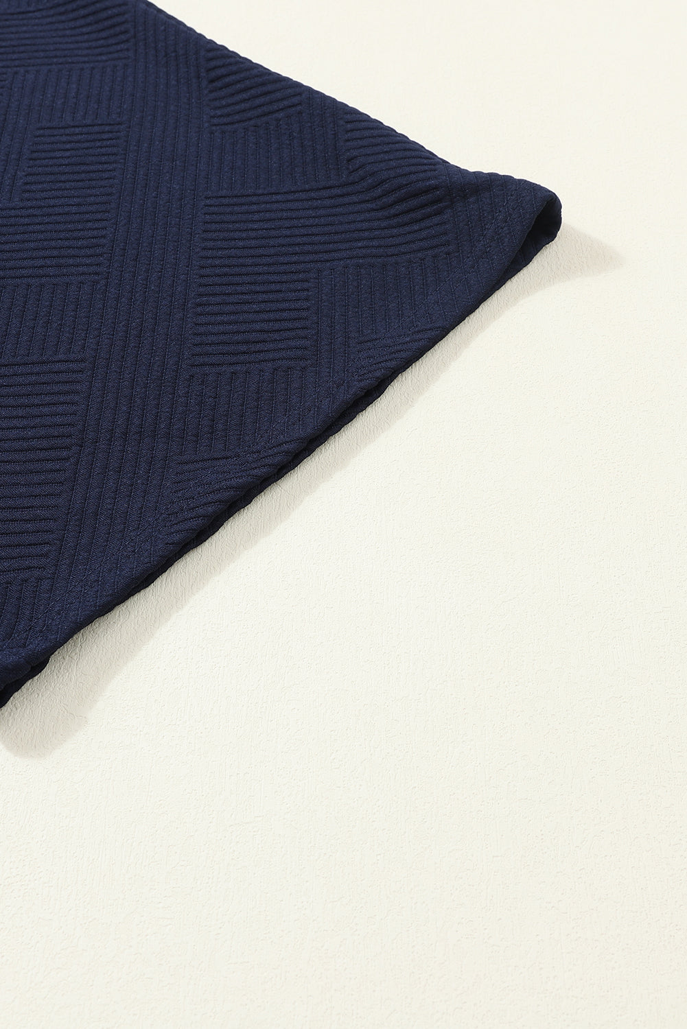 Dark Brown Textured Loose Slouchy Long Sleeve Top and Pants Set